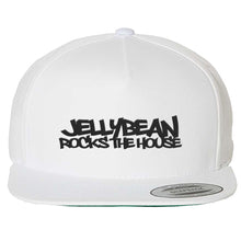 Jellybean Rocks The House Baseball Cap - White with Black Embroidery