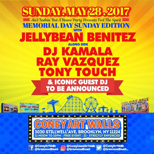 Memorial Day Sunday May 28th Jellybean Benitez at Coney Island Art Wall ~ FREE EVENT