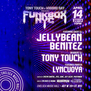 Sunday April 14th Jellybean Benitez at Funkbox at Chelsea Music Hall NYC