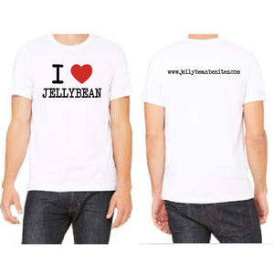 I Heart Jellybean Unisex Crew Neck T-Shirt - White