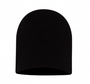 Jellybean Soul Beanie - Black with White Embroidery