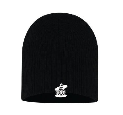 Jellybean Soul Beanie - Black with White Embroidery